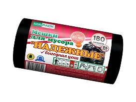 Мешки для мусора 180 л, ароматизированные, черные, в рулоне 25 шт., ПВД, 35 мкм, 1100х930 мм, НАДЕЖНЫЕ, 1802550 в Екатеринбурге