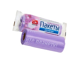 Мешки для мусора 35 л, ароматизированные, сиреневые, в рулоне 20 шт., ПНД, 12 мкм, 560х530 мм, GRIFON Полевые Цветы, 100-034 в Екатеринбурге