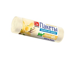 Мешки для мусора 60 л, ароматизированные, Ваниль, бежевые, в рулоне 20 шт., ПНД, 9 мкм, 650х550 мм, GRIFON Aroma, 101-023 V в Екатеринбурге