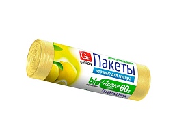 Мешки для мусора 60 л, ароматизированные, Лимон, желтые, в рулоне 20 шт., ПНД, 9 мкм, 650х550 мм, GRIFON Aroma, 101-023 Li в Екатеринбурге