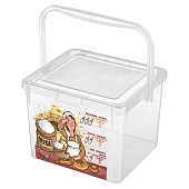 Контейнер для муки с декором 5,3 л (бесцветный)