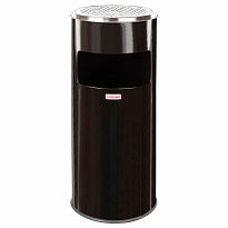 Урна с пепельницей 27 л, нержавеющая сталь, черная, LAIMA PROFESSIONAL в Екатеринбурге