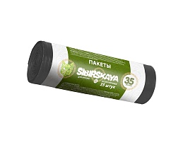 Мешки для мусора 30 л, черные, в рулоне 25 шт., ПНД, 7 мкм, 580х480 мм, SIBIRSKAYA, 101-003 S в Екатеринбурге