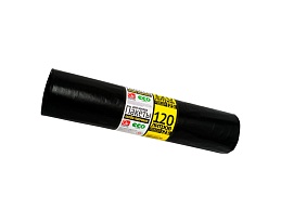 Мешки для мусора 120 л, черные, в рулоне 25 шт., ПВД, 40 мкм, 1100х700 мм, GRIFON, 101-019 в Екатеринбурге