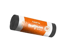 Мешки для мусора 20 л, черные, в рулоне 25 шт., ПНД, 6 мкм, 420х450 мм, SIBIRSKAYA, 101-001 S в Екатеринбурге