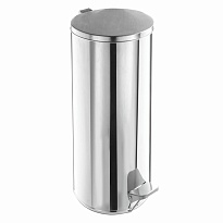 Ведро для мусора с педалью, усиленное, Титан, 30 л, кольцо под мешок, нержавеющая сталь, хром в Екатеринбурге Ведро для мусора с педалью, усиленное, Титан, 30 л, кольцо под мешок, нержавеющая сталь, хром в Екатеринбурге