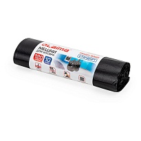Мешки для мусора 120 л, черные, в рулоне 10 шт., ПНД, 14 мкм, 1100х700 мм, LAIMA, 601385 в Екатеринбурге