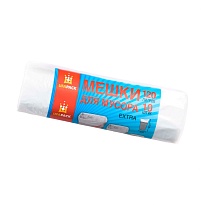 Мешки для мусора 120 л, белые, рулон 10 шт., ПНД, 12 мкм, 1100х690 мм, Эконом, МЭ2622 (МНЭ 120-10б) в Екатеринбурге
