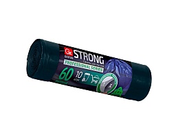 Мешки для мусора 60 л, двухслойные, синие, в рулоне 10 шт., ПВД, 30 мкм, 700х600 мм, GRIFON SUPER POWER , 101-090 в Екатеринбурге