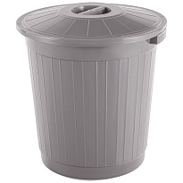 Мусорный бак с крышкой 70 л серый 70 серый в Екатеринбурге