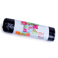 Мешки для мусора 60 л, черные, в рулоне 20 шт., ПНД, 7 мкм, 700х600 мм, Концепция Быта ЭкоДом, 601349 в Екатеринбурге