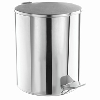 Ведро для мусора с педалью, усиленное, ТИТАН, 7 л, кольцо под мешок, нержавеющая сталь, хром в Екатеринбурге Ведро для мусора с педалью, усиленное, ТИТАН, 7 л, кольцо под мешок, нержавеющая сталь, хром в Екатеринбурге