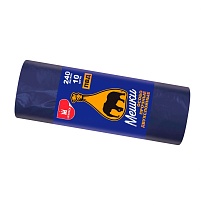 Мешки для мусора 240 л, синие, рулон 10 шт., ПВД 36 мкм, 1350х900 мм, Уфа Пак, МВ1854 (МВ 240-10с) в Екатеринбурге