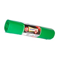 Мешки для мусора 300 л, зеленые, в рулоне 10 шт., ПВД 65 мкм, 1400х1000 мм, МЕШКОFF, 4922 в Екатеринбурге