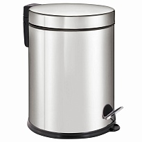 Ведро-контейнер для мусора урна с педалью LAIMA Classic Plus, 12 л, зеркальное в Екатеринбурге