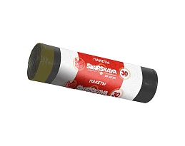 Мешки для мусора 30 л, с завязками, черные, в рулоне 20 шт., ПНД, 12 мкм, 560х530 мм, SIBIRSKAYA, 101-071 S в Екатеринбурге