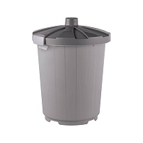 Мусорный бак с крышкой 105 л серый 105 серый в Екатеринбурге