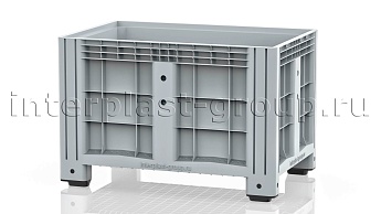 Контейнер iBox сплошной на ножках серый в Екатеринбурге